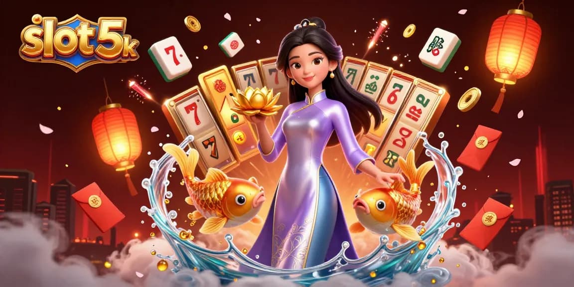 Spin and win at slot 5k with vivid 3D imagery highlighting vibrant casino elements.