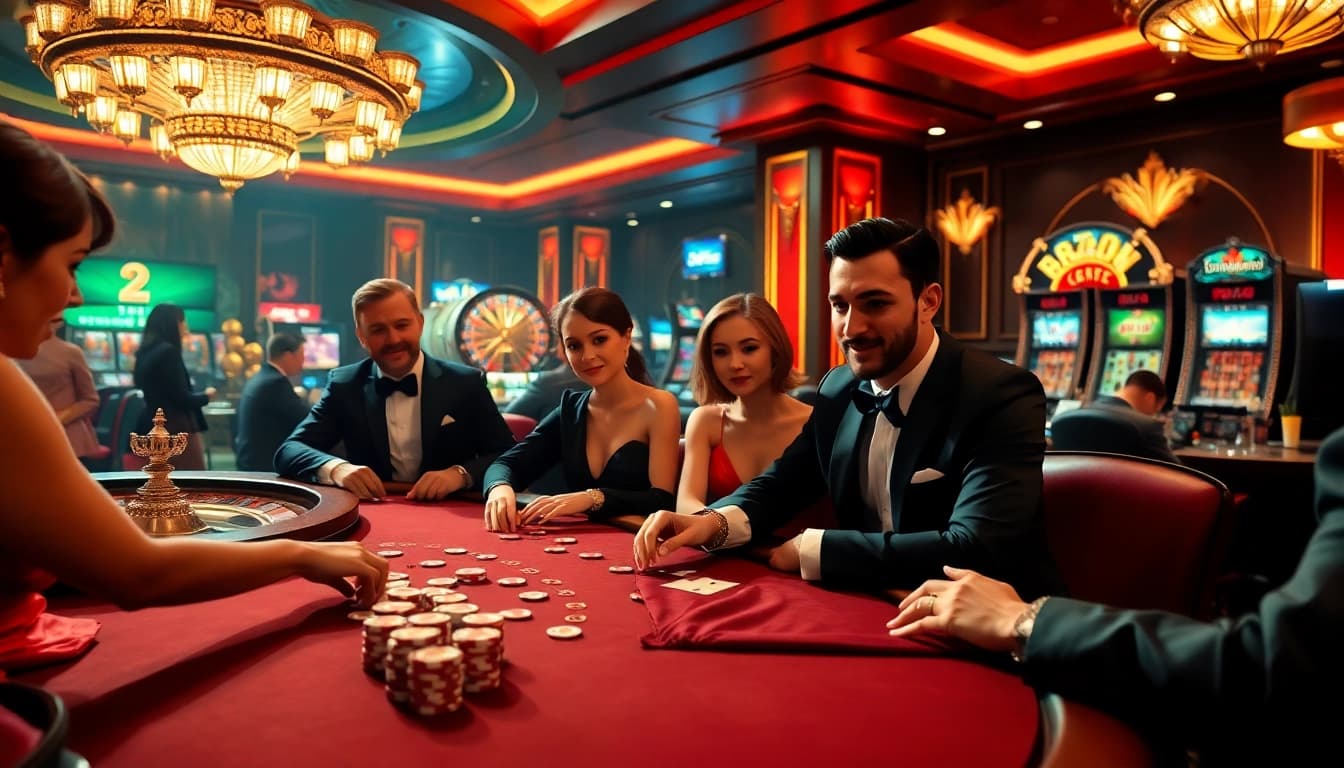 Experience the thrill of BK8 เว็บตรง with professional players enjoying high-stakes poker.