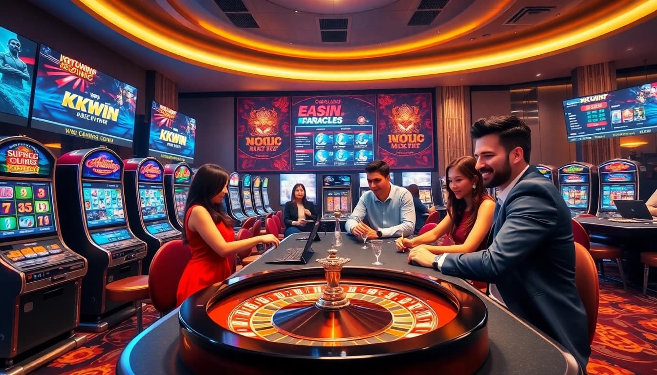 Experience excitement at kkwin.com with dynamic slot machines and a vibrant roulette scene.