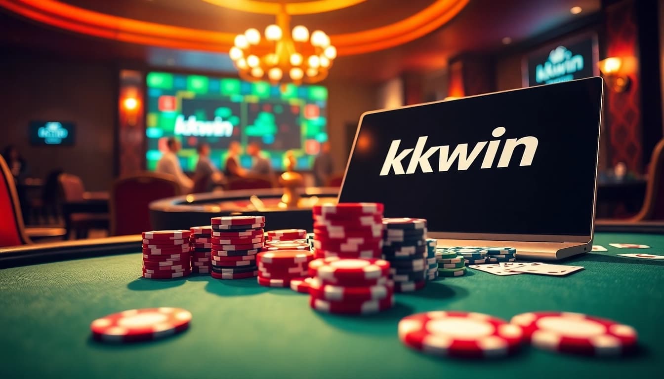 Experience the excitement of kkwin with vibrant casino tables and engaging online gaming interfaces.
