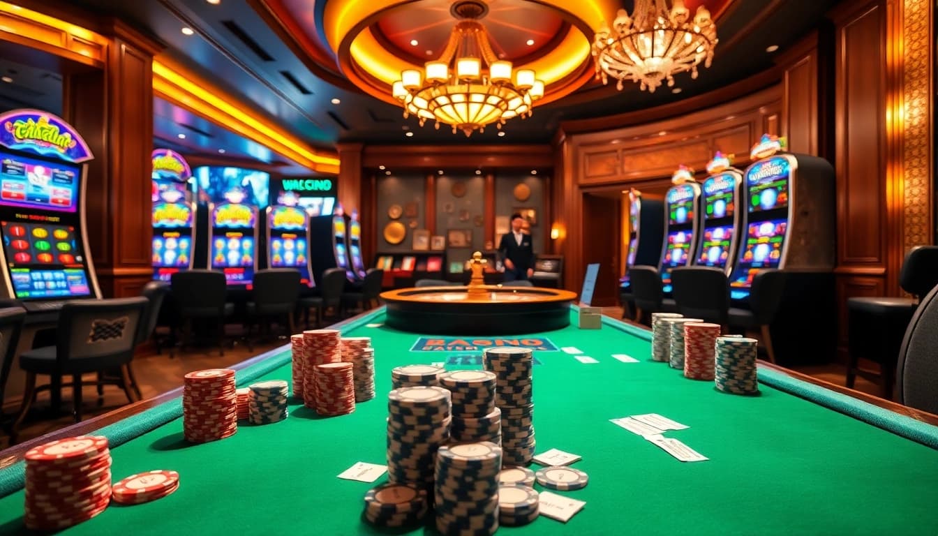 Players winning at the 24kclub casino, with vibrant poker chips and roulette wheels enhancing excitement.