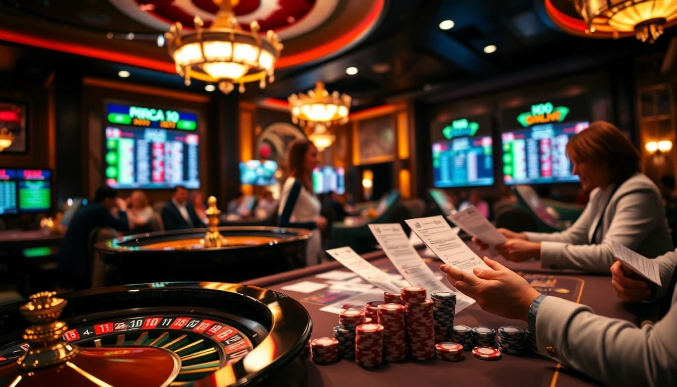 Engaging trend analysis of tỷ lệ bóng đá Ý with betting slips and casino elements.