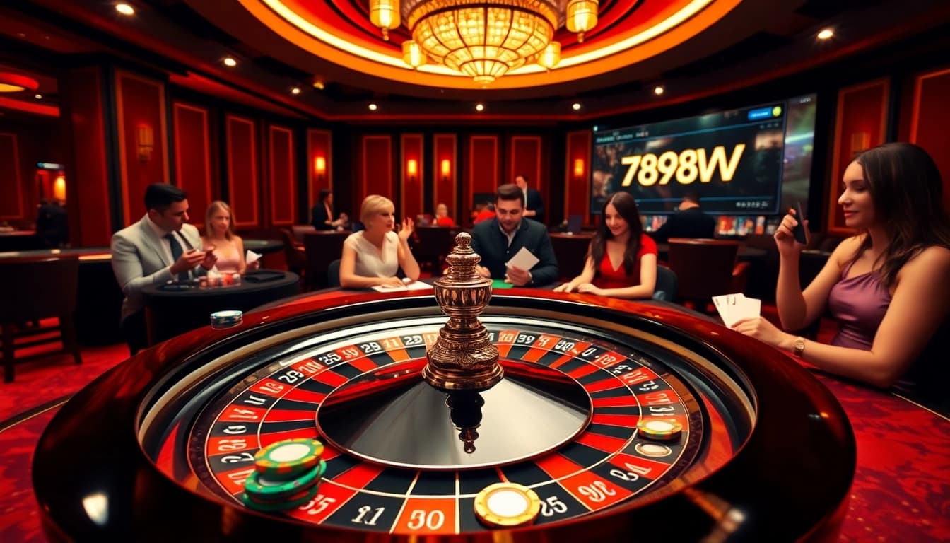 Experience the thrill of winning at https://789win.associates/ with a vibrant casino scene featuring poker chips and roulette.