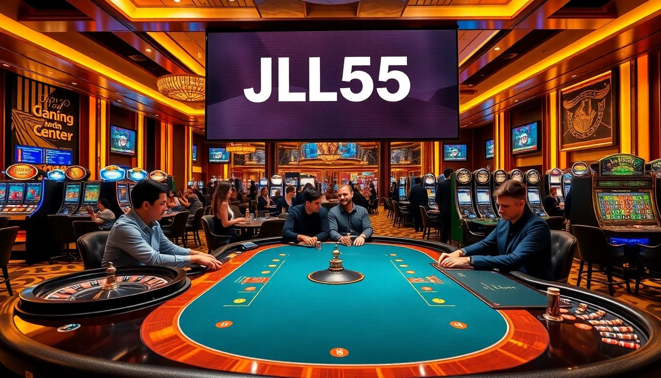Engage in thrilling gambling at JL55 with luxurious tables and vibrant slot machines.
