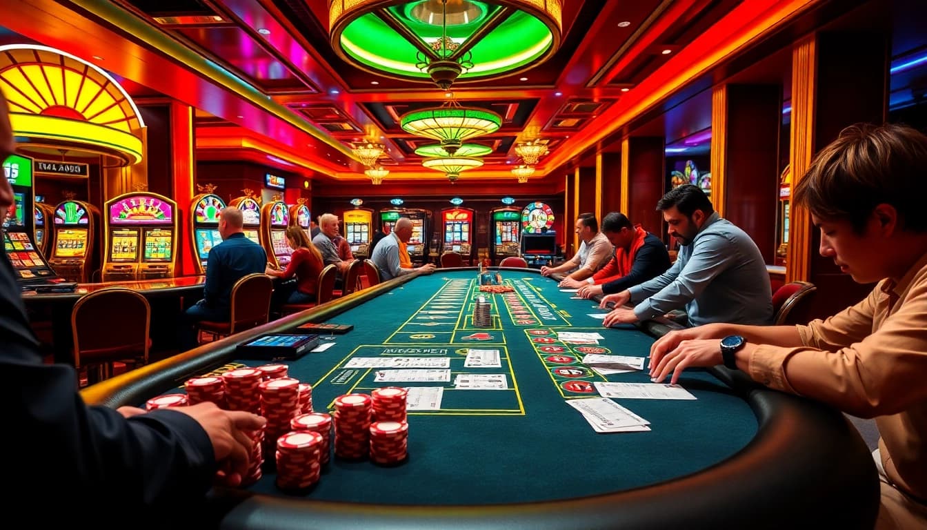 Experience the excitement of high-stakes gambling at a go8 casino with vibrant tables and luxury slot machines.