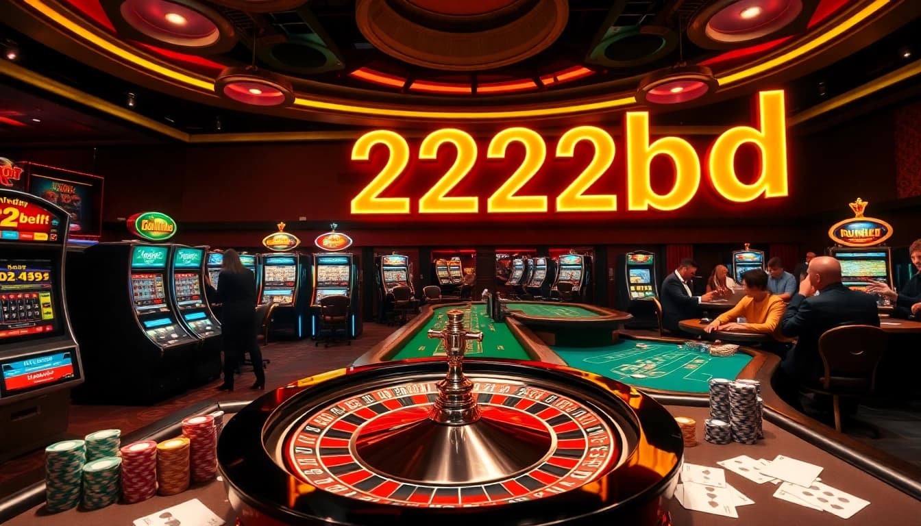 Experience the thrill of winning at 222bd casino with vibrant games and luxurious atmosphere.