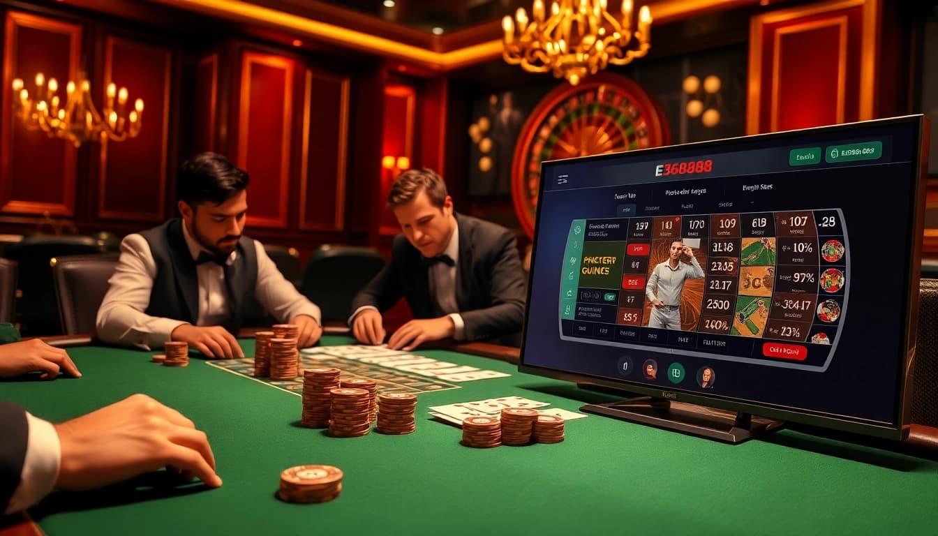 Players engaging at a poker table showcasing strategies and exciting games at https://www.eejl88888.com/.