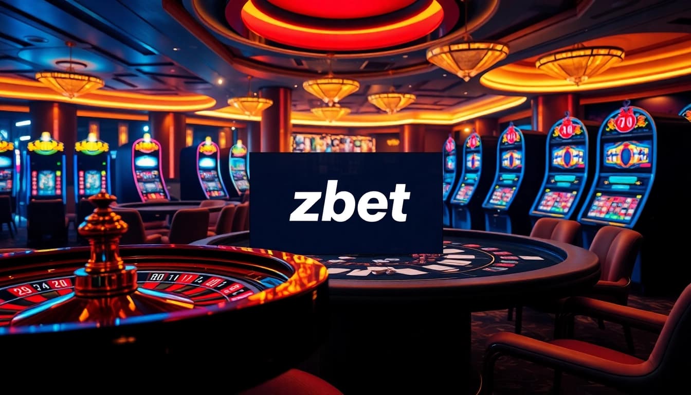 Zbet offers a thrilling online casino experience with vibrant gaming visuals and exciting atmosphere.