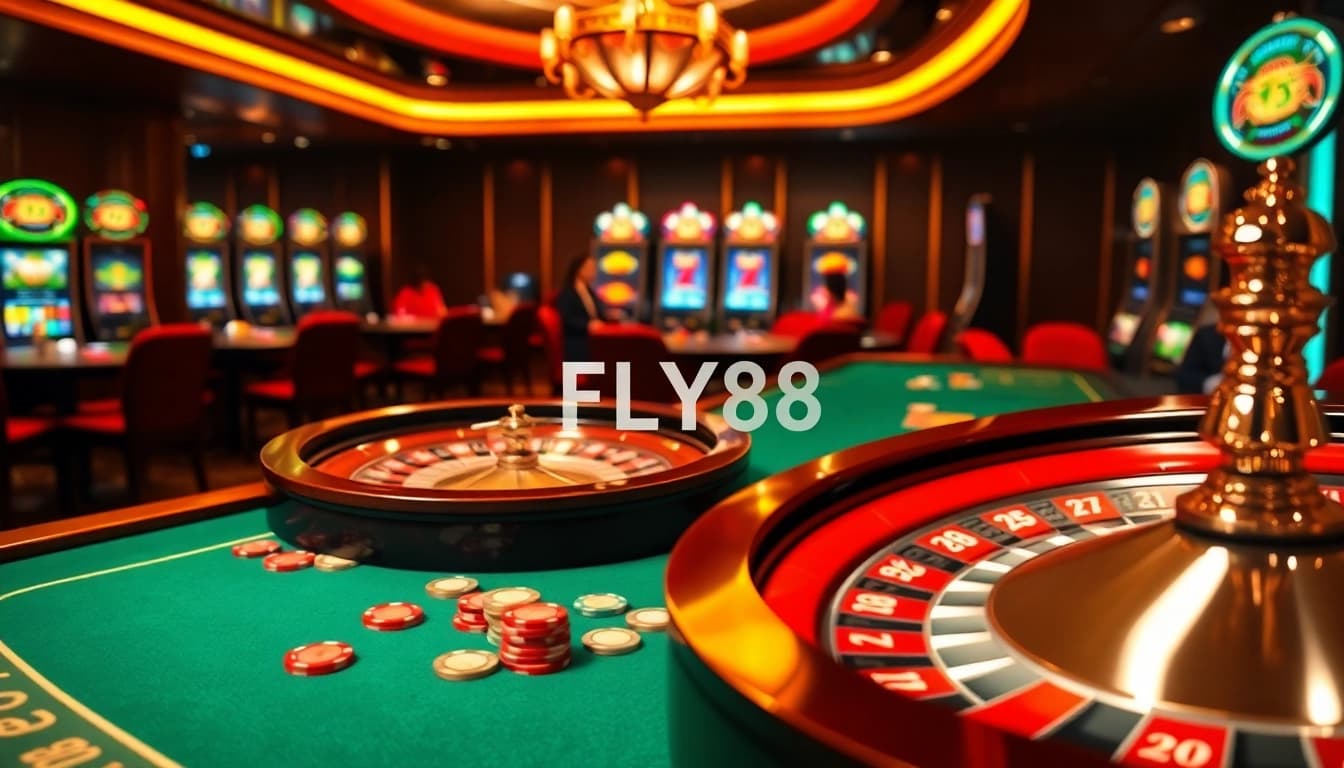 FLY88 offers thrilling gameplay with exciting casino tables, roulette, and vibrant slot machines.