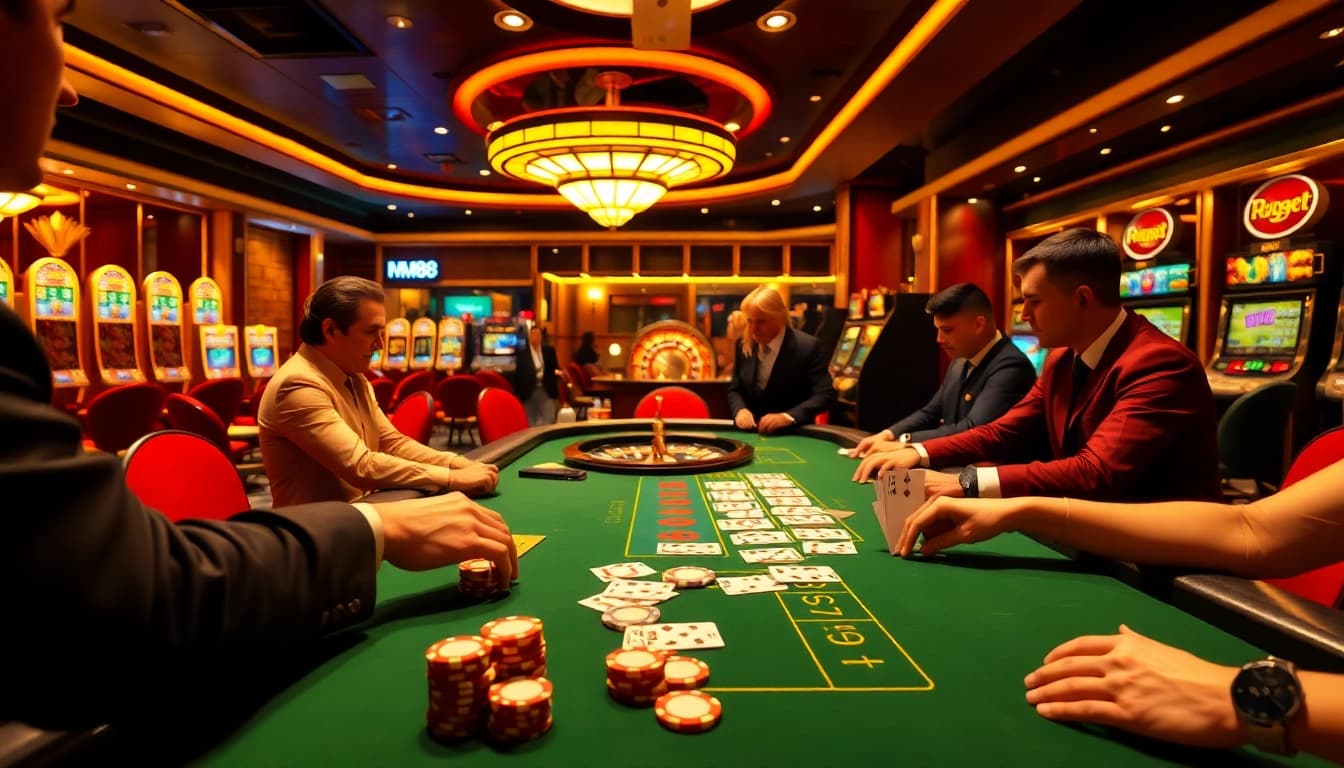 Engage in thrilling casino gaming action at mm88 with vibrant tables and professional dealers.