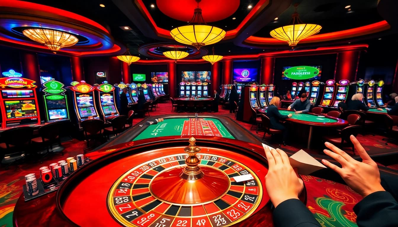 Immersive casino experience showcasing the thrill of gambling with kk55.fit elements in vibrant color.