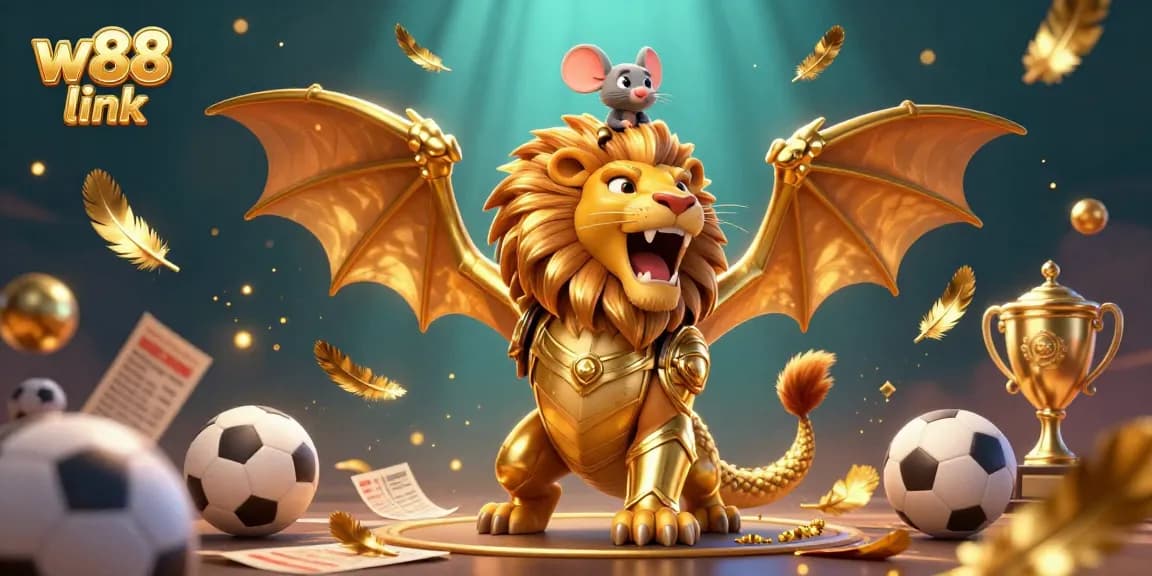 Engage with the thrilling world of sports betting at w88 link, featuring an exciting chimera character and vibrant odds.