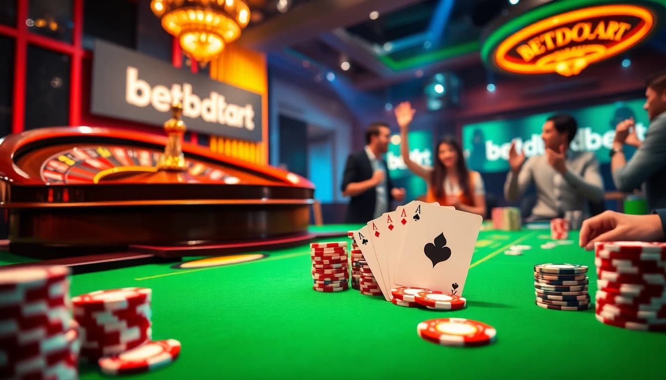 Engaging casino experience showcasing vibrant betting elements at betbdt.art.