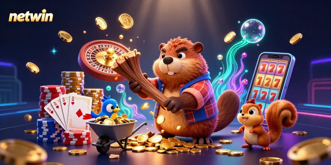 Experience netwin's thrilling online gaming adventure with vibrant characters and dynamic casino elements.