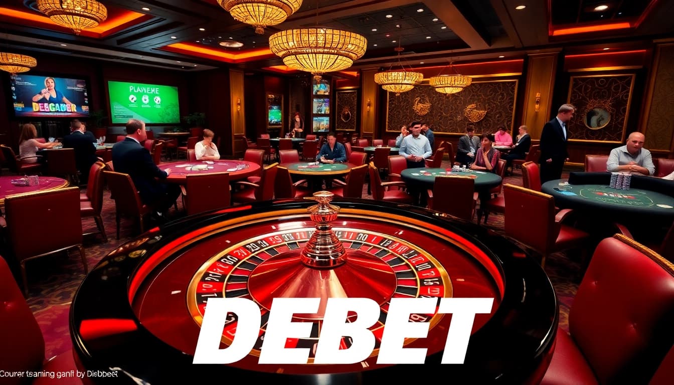 Experience the thrill of DEBET with sophisticated casino gameplay and elegant surroundings.