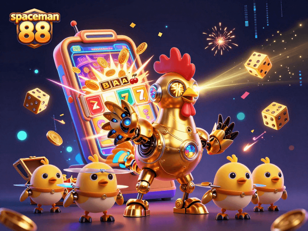 Engage with spaceman 88's thrilling slot adventure, showcasing dynamic jackpot moments and vibrant casino elements.