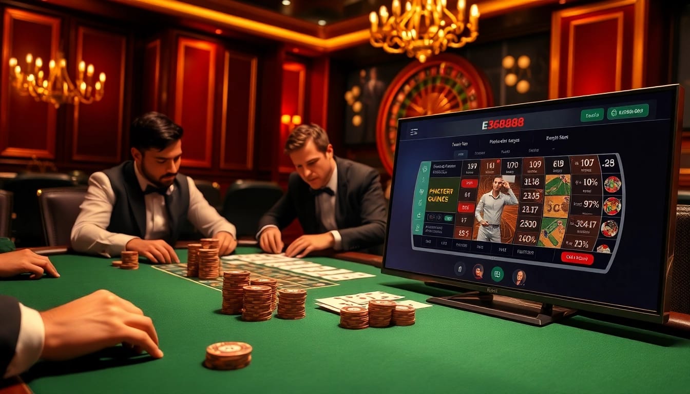 Players engaging at a poker table showcasing strategies and exciting games at https://www.eejl88888.com/.