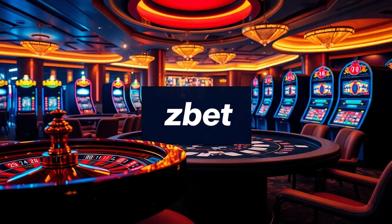 Zbet offers a thrilling online casino experience with vibrant gaming visuals and exciting atmosphere.