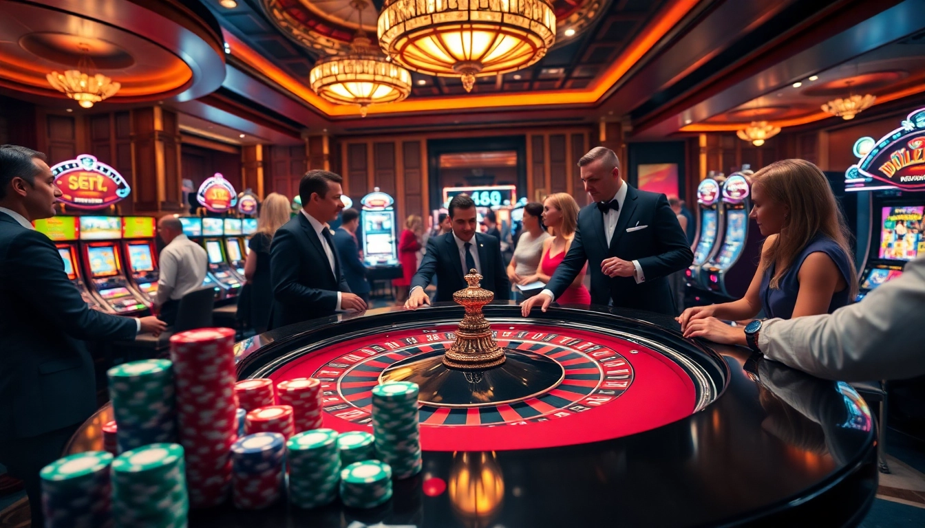 Engaging gamblers at a roulette table, showcasing the thrilling environment of https://go88vn.id/ casino.