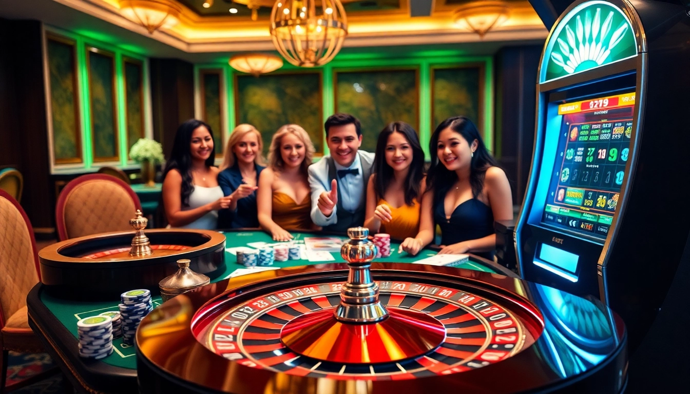 Players enjoying a thrilling moment at 789club's poker table, showcasing excitement and strategy.