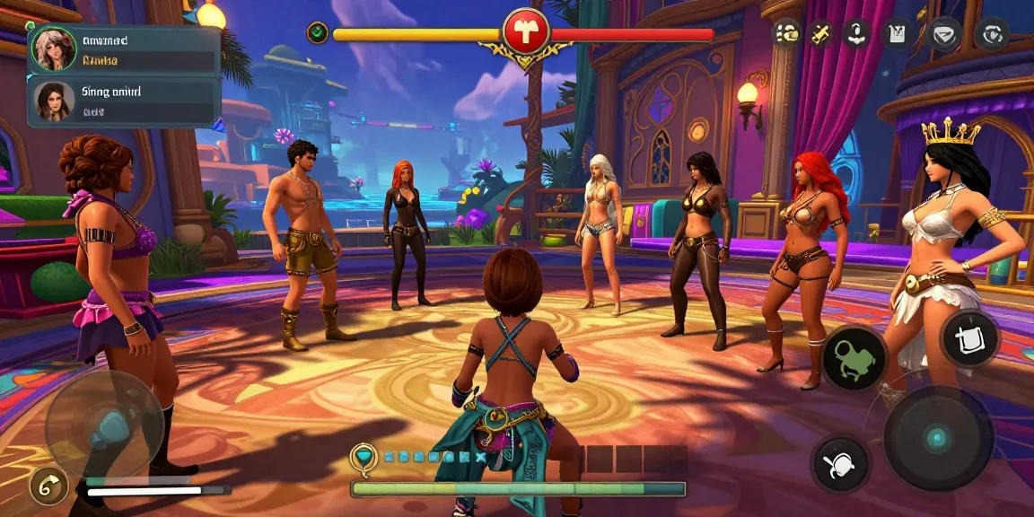 Dynamic scene of a 3D hentai game featuring vibrant characters and immersive adventure elements.