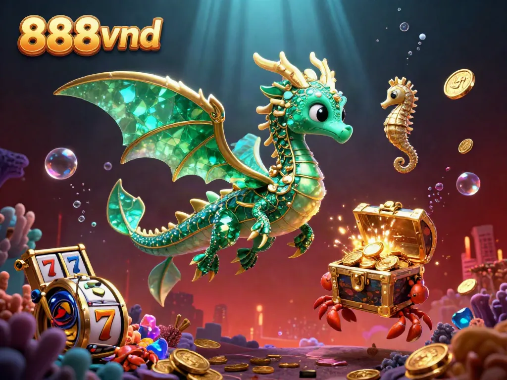 Engage with thrilling gameplay of 888vnd amidst stunning treasures and sea creatures.