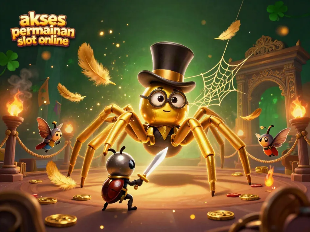 Akses permainan slot online pada ilustrasi 3D yang romantis di kasino dengan karakter unik dan detail tinggi.