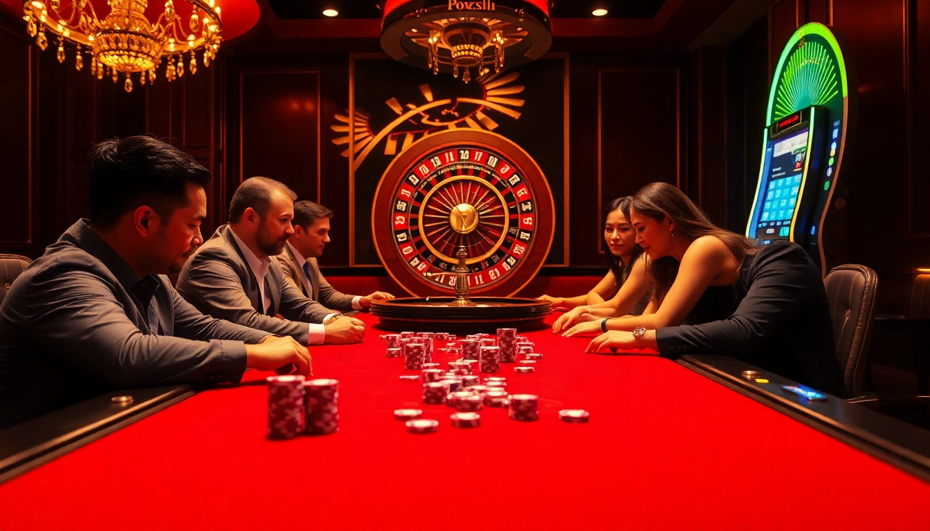 Players strategizing at a poker table, engaging with luxury elements of https://xx88.day/ gameplay.
