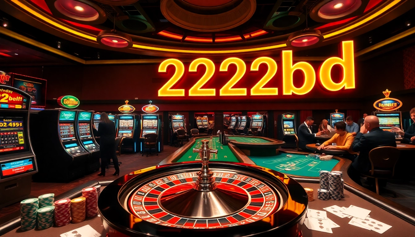 Experience the thrill of winning at 222bd casino with vibrant games and luxurious atmosphere.