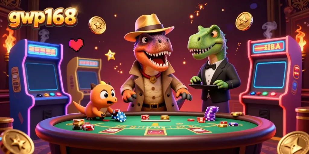 gwp168 menarik perhatian pemain dengan ilustrasi kasino 3D kartun dan detil permainan slot
