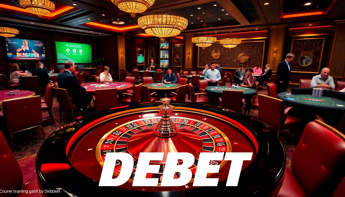 Experience the thrill of DEBET with sophisticated casino gameplay and elegant surroundings.