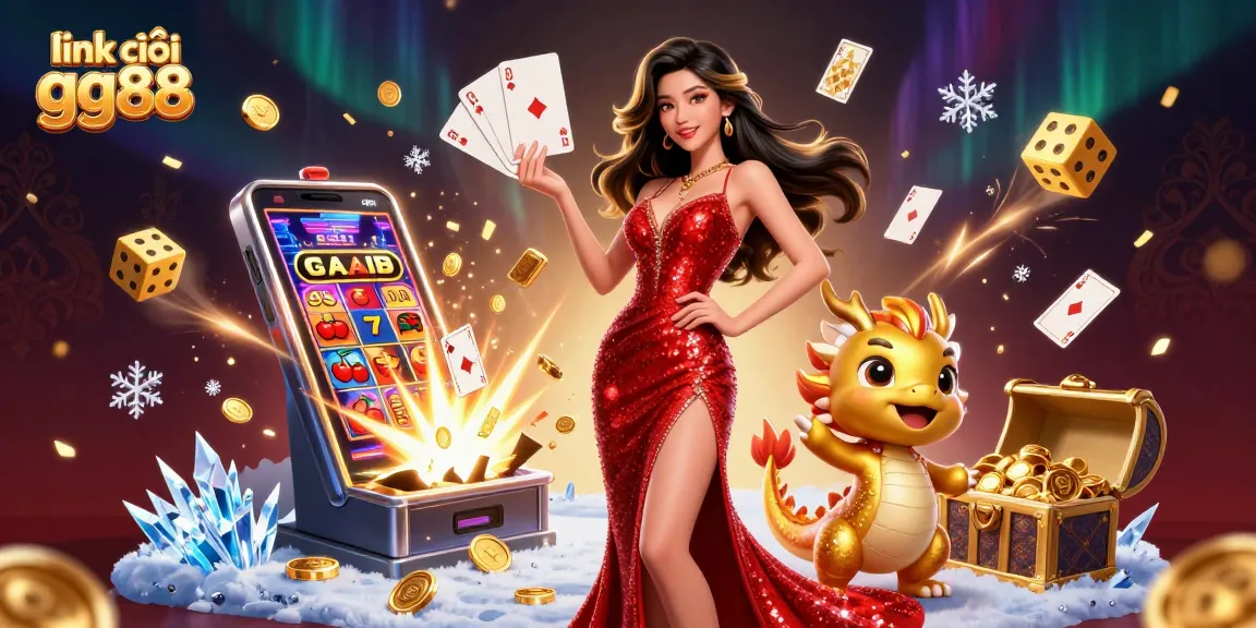 Engage with excitement at link vào gg88 featuring a stunning Asian woman and vibrant casino elements.