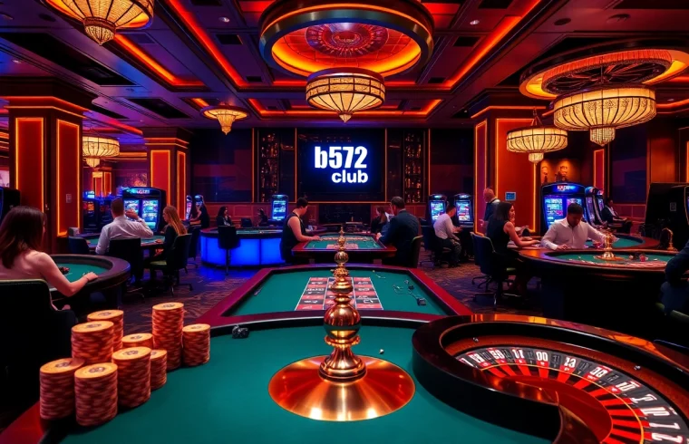 B52club players strategizing during a thrilling game at an upscale casino table.