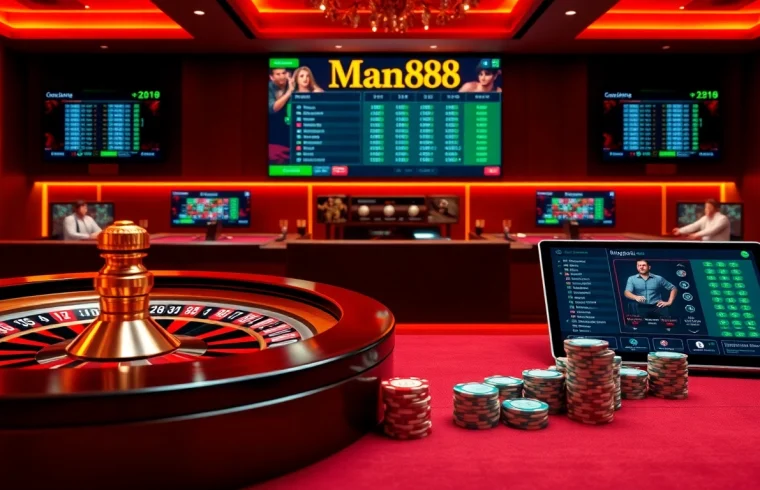 Man88 players engaging in thrilling casino games, exploring betting strategies and immersive experiences.