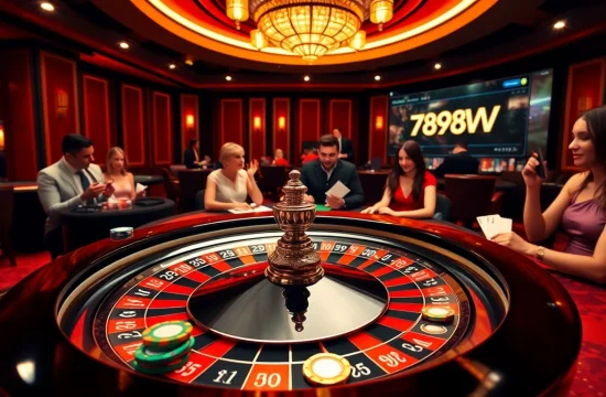 Experience the thrill of winning at https://789win.associates/ with a vibrant casino scene featuring poker chips and roulette.