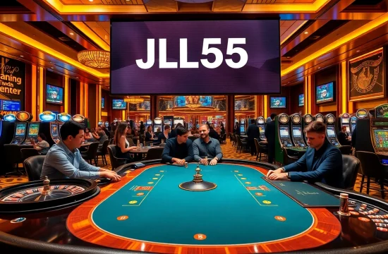 Engage in thrilling gambling at JL55 with luxurious tables and vibrant slot machines.