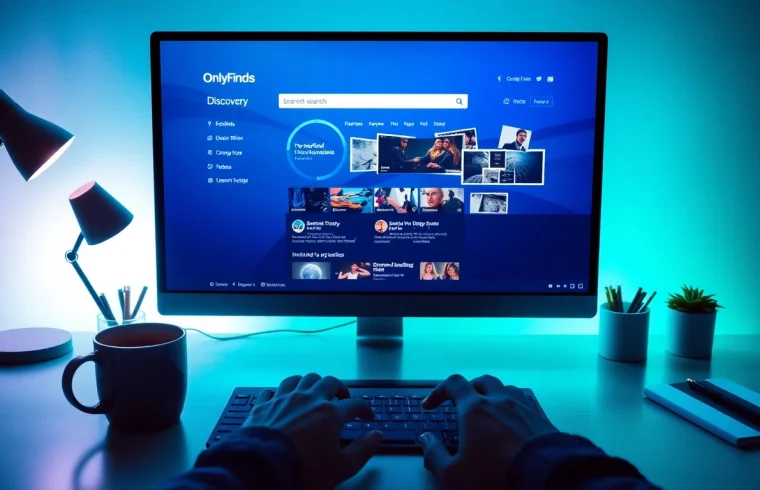 OnlyFans Search tool displayed in a modern digital workspace, emphasizing user-friendly features.