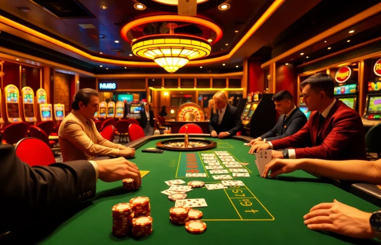Engage in thrilling casino gaming action at mm88 with vibrant tables and professional dealers.