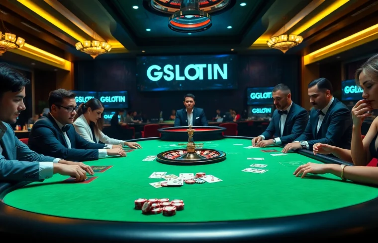 Experience PGSLOT IN with high-stakes poker action and vibrant casino atmosphere.