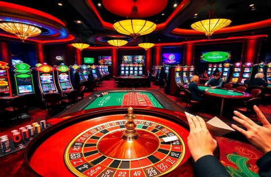 Immersive casino experience showcasing the thrill of gambling with kk55.fit elements in vibrant color.