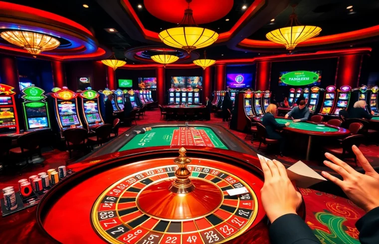 Immersive casino experience showcasing the thrill of gambling with kk55.fit elements in vibrant color.