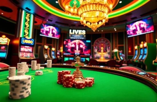 Engage in thrilling gameplay at u888 with vibrant casino tables and slot machines.