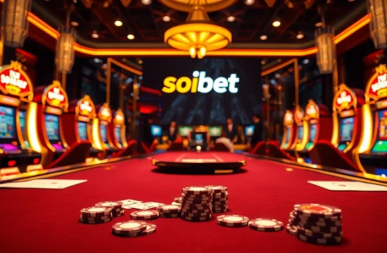 Experience the thrill of soibet casino gaming with professionals at an elegant table.