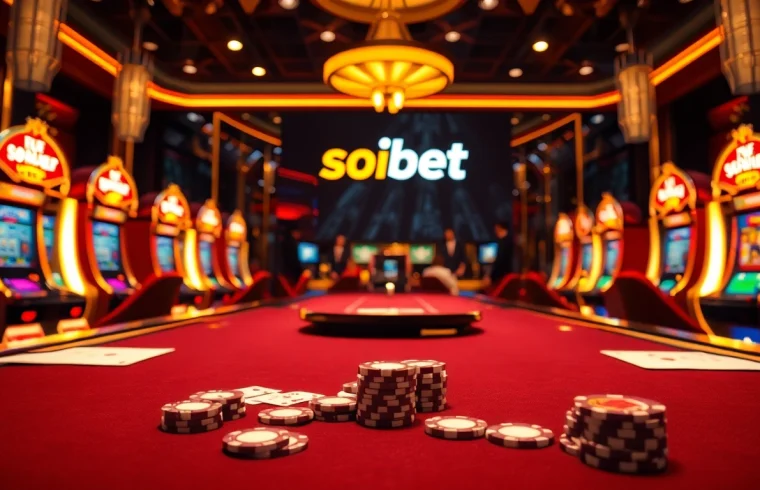 Experience the thrill of soibet casino gaming with professionals at an elegant table.