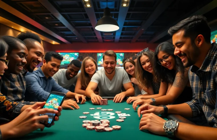 שחקנים פעילים נהנים מפוקר אונליין כאשר ממשק אפליקציית 7XL נראה על המסך.