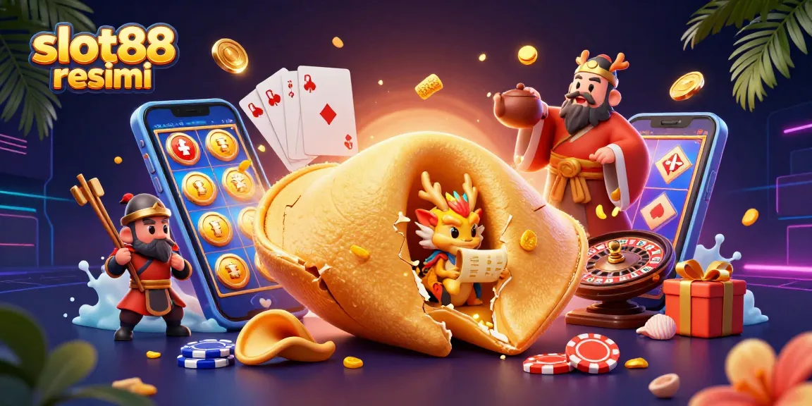 Play exciting slot88 resmi games featuring a golden fortune cookie with a wise dragon and jackpot visuals.